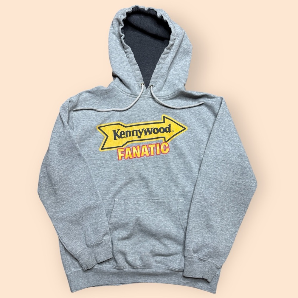 Vintage Kennywood Park Y2K Hoodie Sweatshirt Men’s Small Gray Amusement Park Vtg